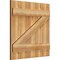 Ekena Millwork Joined Board-n-Batten Shutters w/Z-Bar, Rough Sawn Western Red Cedar, 26 7/8W x 27H, PR RBJ06Z26X027RWR - alternate 5